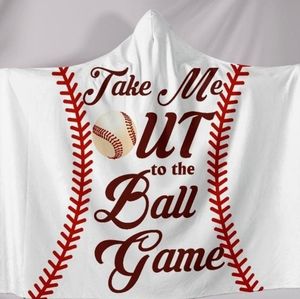 Baseball Sherpa hooded blanket